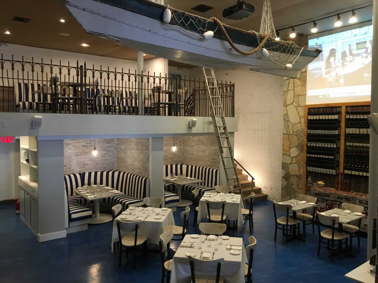 The interior of the new Saltwater Restaurant in Norwalk.
