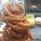 Fried onion rings at Village Beer Garden in Port Chester.