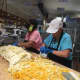 Making the cheese bread at the new Wegmans in Montvale.