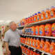 John Encke of Stop & Shop shows the comparison price tags in the new Closter shop. 