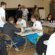 Students in Old Tappan work on water purification projects during STEM league competition. 