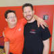 Jack Piscitell of Weston with Josh McDonald, one of the co-founders of Sports Buddies.