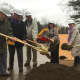 Officials hold the ceremonial groundbreaking of the new seniors housing, Wilton Commons Congregate housing in Wilton on Wednesday.
