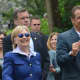Hillary Clinton and Gov. Andrew Cuomo, both New Castle residents, march in the town's 2016 Memorial Day parade, which went through downtown Chappaqua.