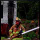 The Stony Hill Volunteer Fire Company practiced their skills.