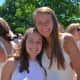 Ninth grade students Avery MacLear of New Canaan, left, received the Paul Johansen Award and Christina Halloran of Darien received the Robert Gamble Award at New Canaan Country School’s 100th Closing Exercises Wednesday.