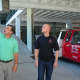 State Rep. Steve Stafstrom, left, and P.J. Pitcher of Redline Restorations tour the comany's new facility in Bridgeport.