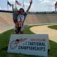 Camie Kornely and her son at the USA Cycling National Championships.
