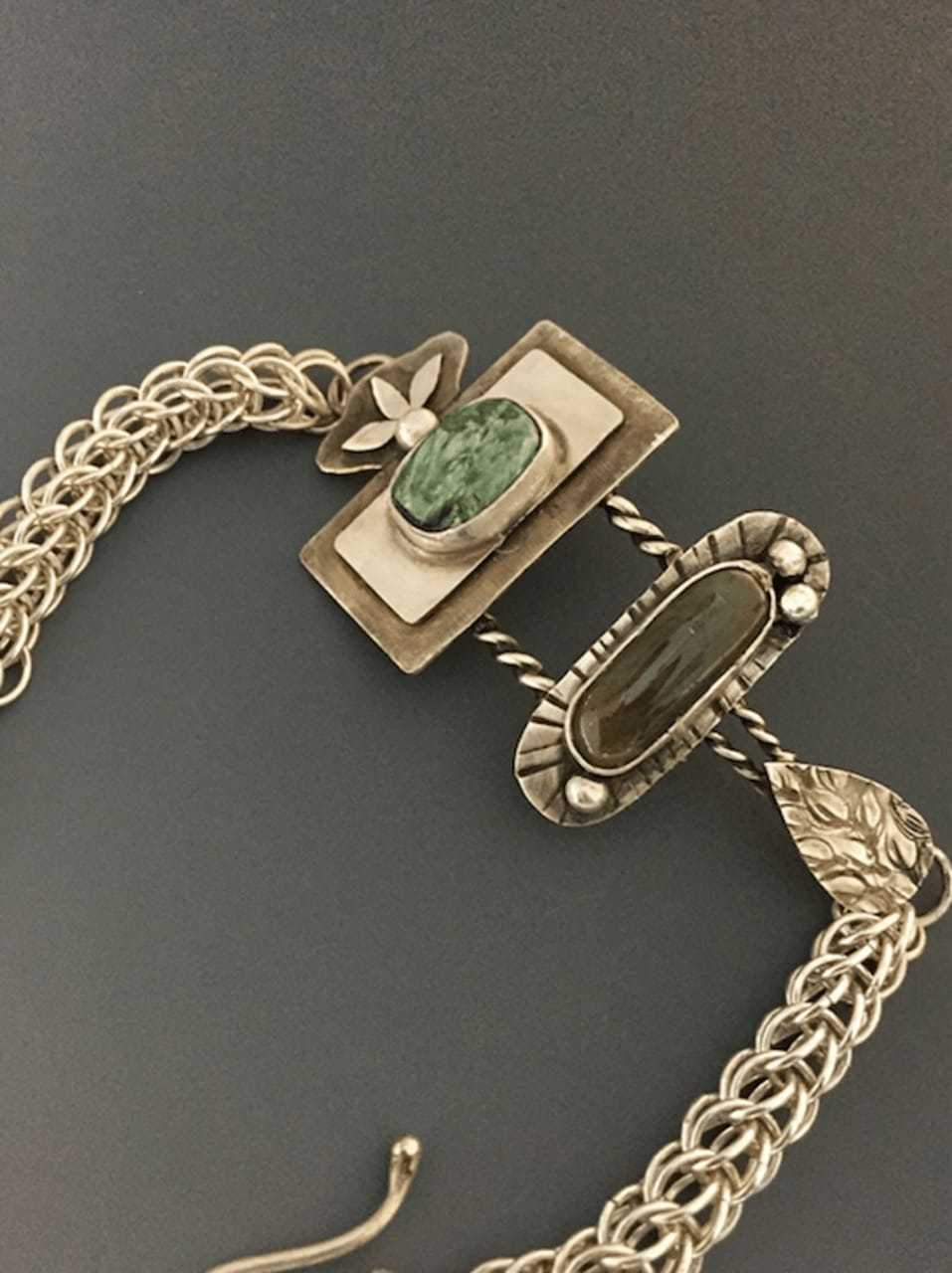 Taylor Macchia, Age 15. Gold medal. Sterling silver, jade and sephoranite bracelet.