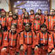 Students in Columbus Magnet School's Young Astronauts Program in Norwalk, wearing their uniforms