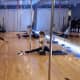 A pole dancing class taught by Michelle Abbruzzese