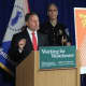 Westchester County Executive Rob Astorino announcing the plan to bring ride sharing to the area.