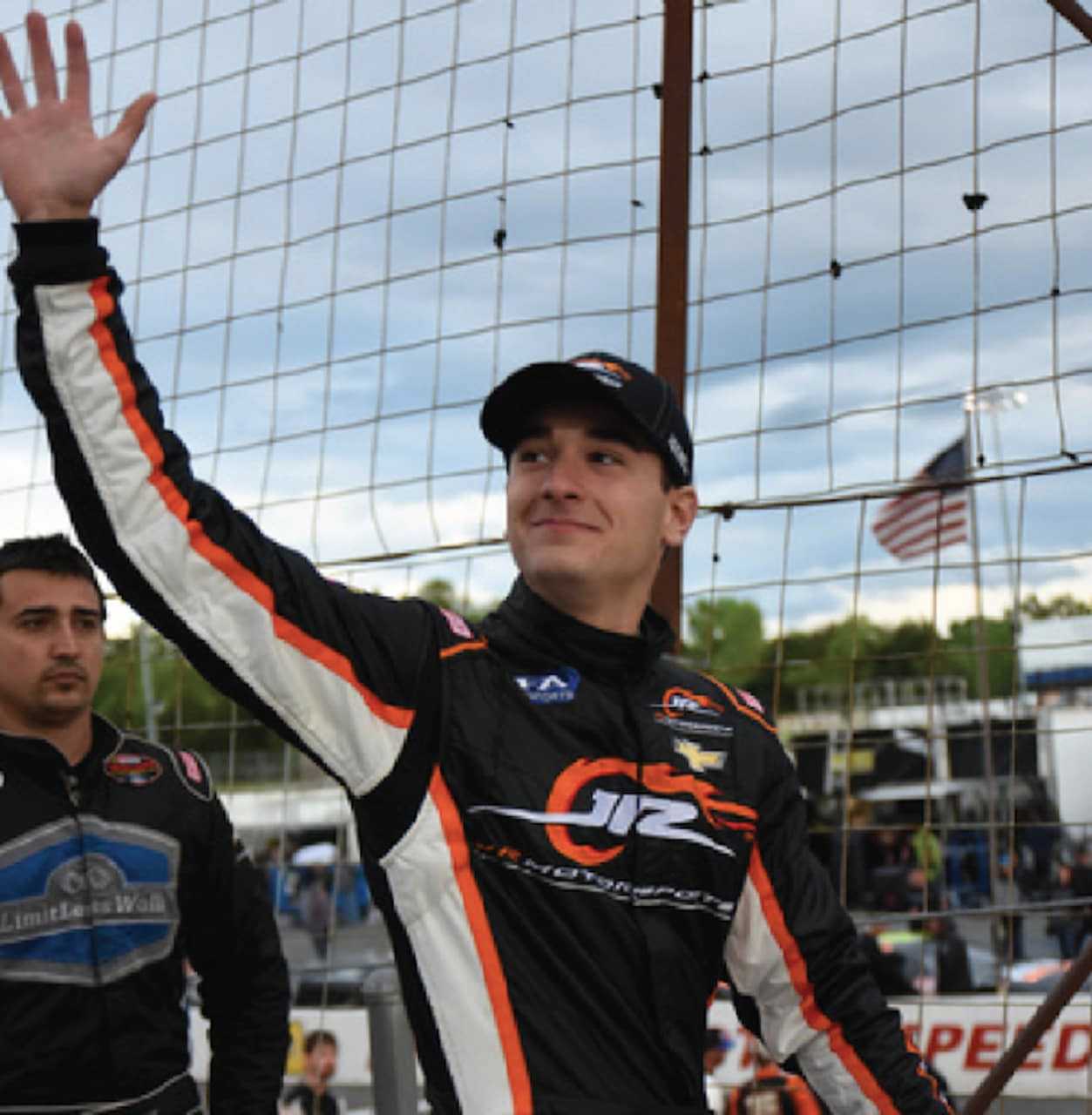 Ridgefield native Anthony Alfredo after a recent top-10 racing finish.