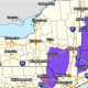 A look at areas (in purple) where Winter Weather Advisories are in effect overnight.