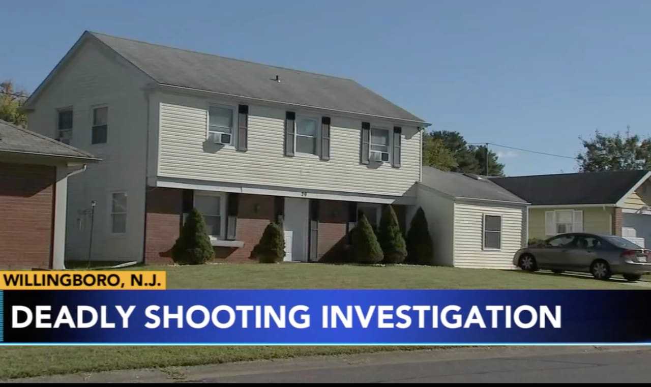 The scene of a fatal shooting in Willingboro Township. (Photo courtesy of ABC-TV Chopper 6)