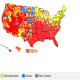 A national map showing high transmission rates by county.