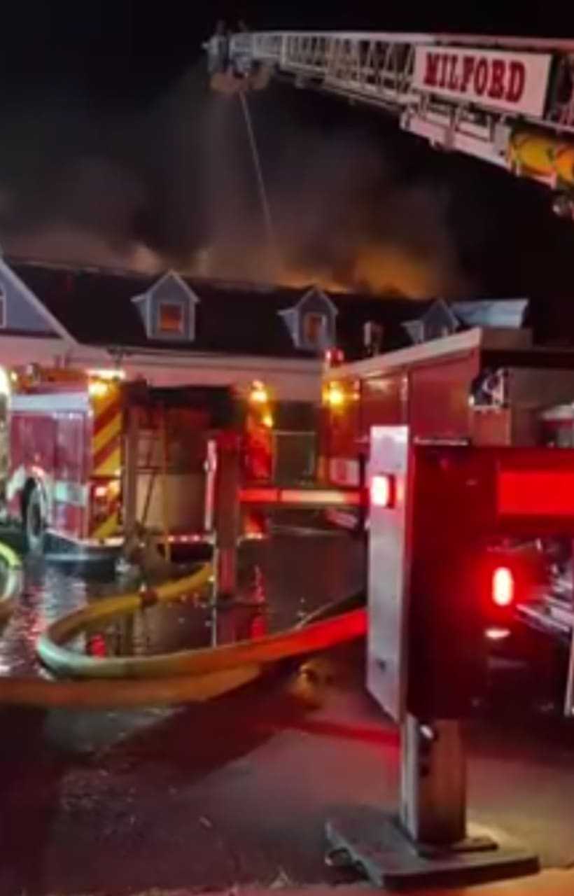 Human remains were found inside a boarded-up commercial building that burned down on Monday, Sept. 14.