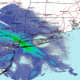 A radar image of the region at about 7:30 a.m. Wednesday, Jan. 25.