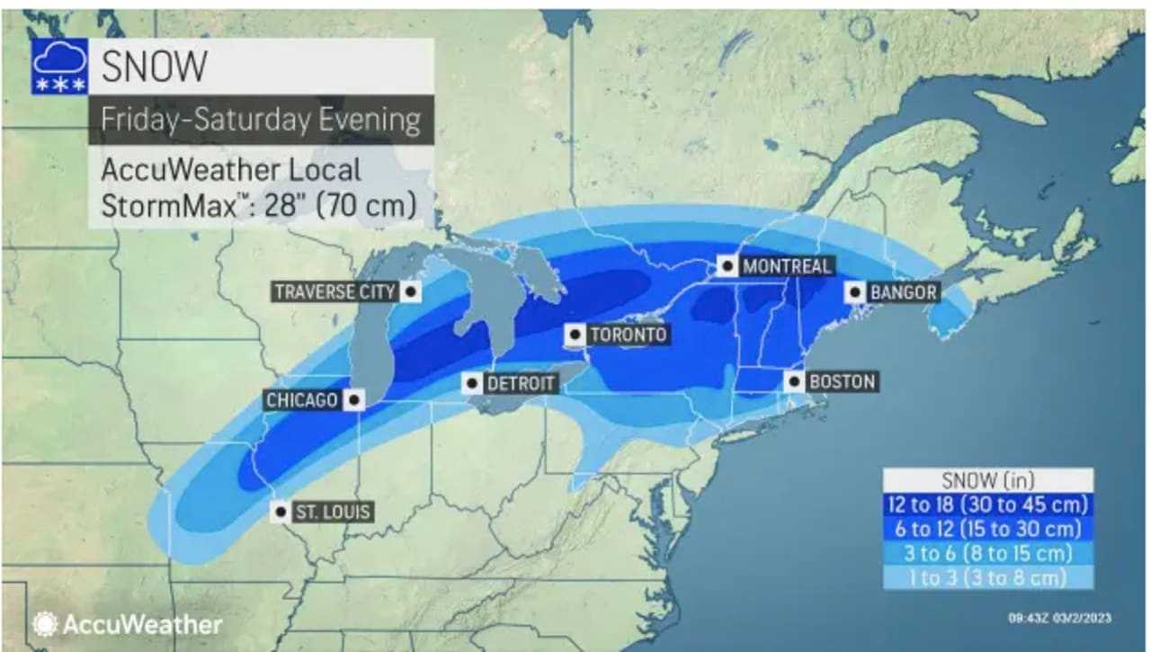 Track Shifts For Winter Storm Taking Aim On Northeast: New Projected Snowfall Totals