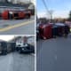 Car Flips On Side, Closing Hudson Valley Road