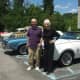 Residents from Atria with the classic cars.