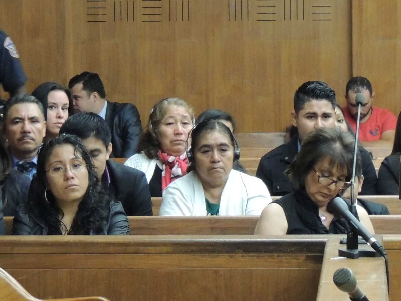 Sandra Munoz-Molina's loved ones in the Hackensack courtroom today.
