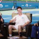 Will Weinbach, center, with Patrick McEnroe, left, and Trey Wingo, during his ESPN appearance.