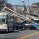 Commuter Bus Topples Traffic Light At Border of Hackensack, Hasbrouck Heights