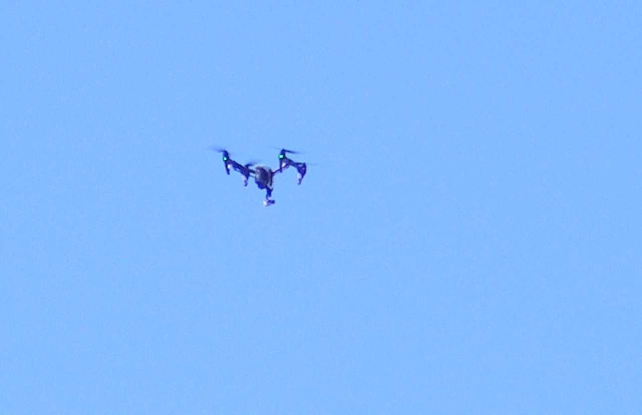Video drone in the air.