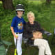 Mary Jo Scarborough with her grandson Jack in New Canaan.
