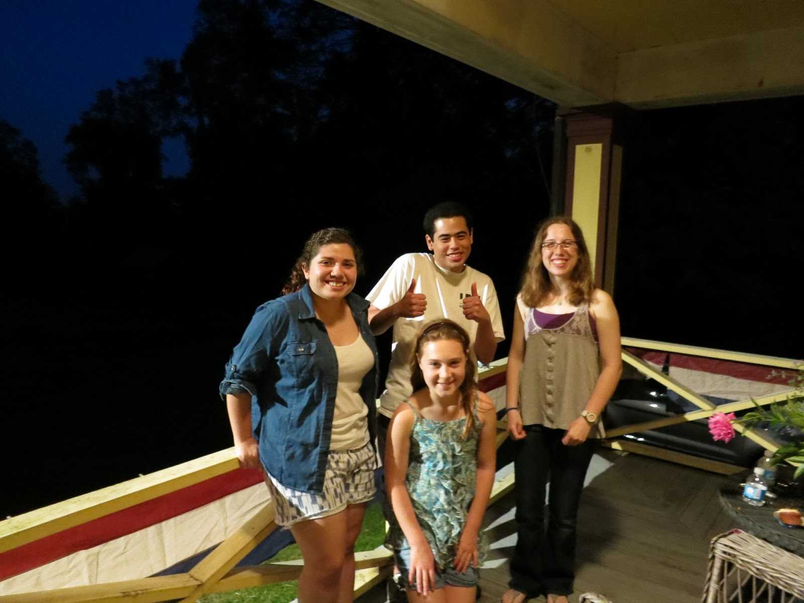 Some of the Somers Historical Society's interns at the group's historical kick-off party earlier this summer. 