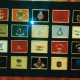Logos from many different and famous golf clubs were included in a frame.