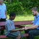 Lucas Duda at an autograph signing at Summer Trails Day Camp in Somers.