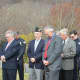 Somers officials pause during the Veterans Day ceremony.