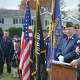 Westchester County Legislator Michael Kaplowitz speaks at the Somers Veterans Day ceremony.