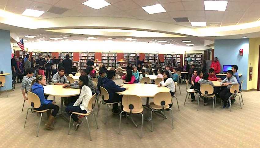 A new library was opened at Anne M. Dorner Middle School.