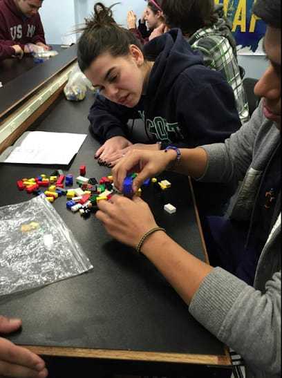 Students try out the Maker Space. 