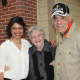 Cooking Channel personality Bal Arneson poses with residents of Main Street at The Village in New Canaan