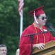 Graduating senior Matthew DeMattia addresses the crowd.