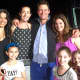  Amy Itzla, Meredith Bruckman and Miriam Risko and kids with actor Dominic West from "The Affair." 