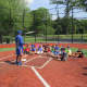 A-Game Sports campers listened intently in New Rochelle when former Met Mookie Wilson spoke. 
