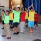 Students danced and swayed to the beat.