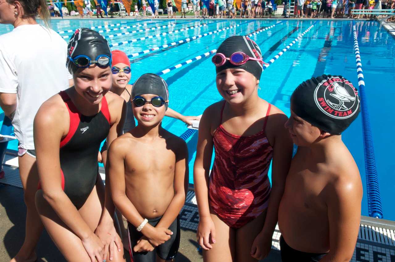 Members of the Whippoorwill swim team from Armonk.