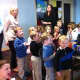 Students from St. Mark's Nursery School collected food for the New Canaan Food Pantry. 