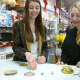Julia Hardy, 17, left, and her sister Sarah, 15, play a game of Speedeebee at the New Canaan Toy Store. 