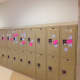Students decorated lockers at Briarcliff Middle School with caring notes as part of PS I Love You Day. 