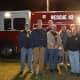 First responders join the fun at the tree lighting at the Ram Pasture in Newtown.
