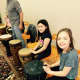 Kids drumming at Spark Arts in Bethel.
