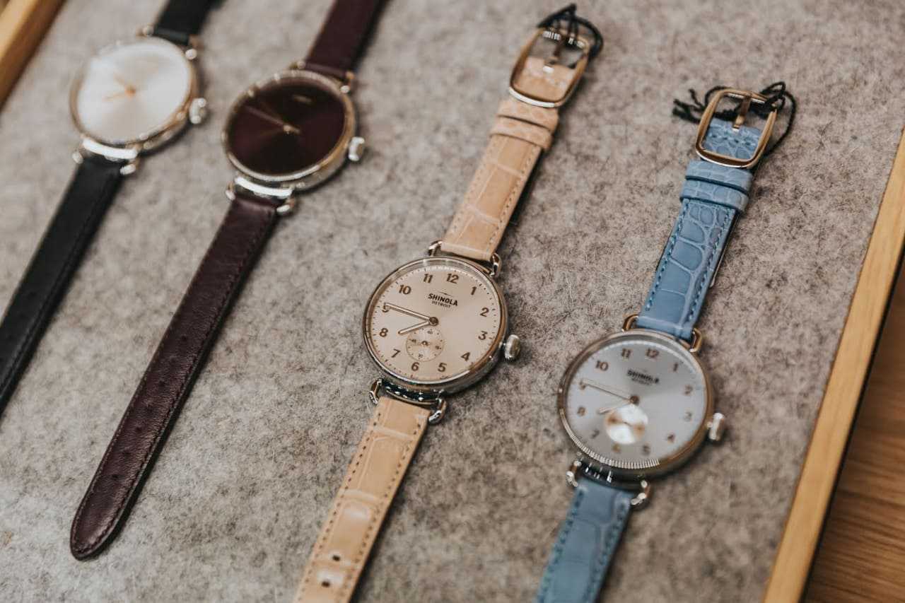 Shinola is known for its watches and high-quality leather goods.