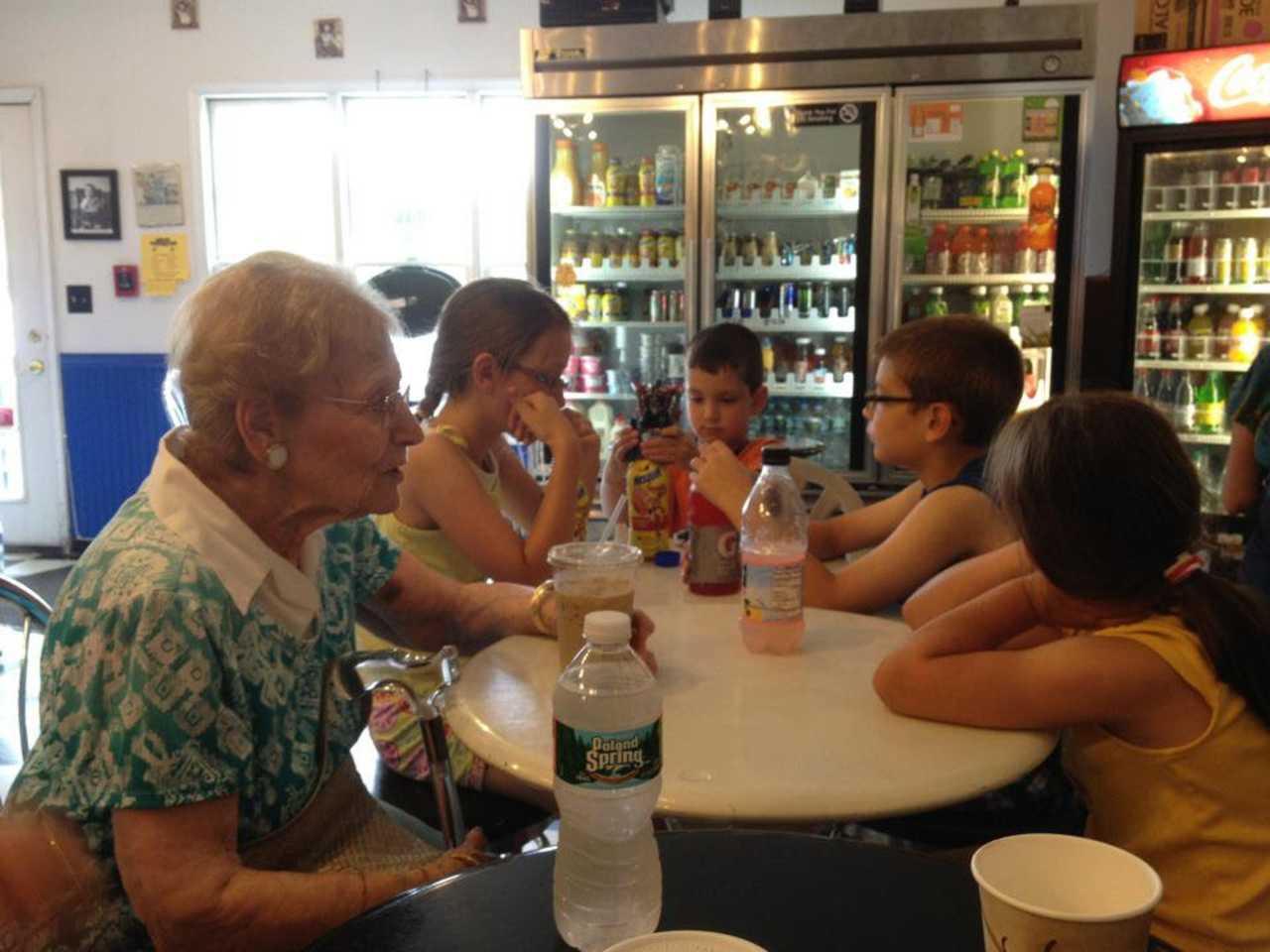 Enjoying bagels at Bagel Town in West Milford.